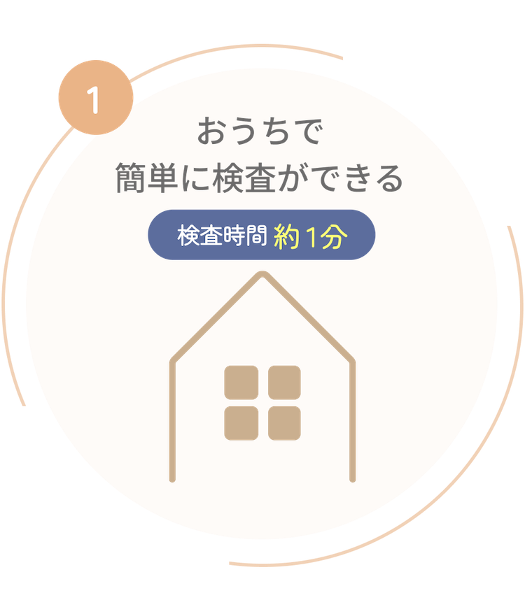 おうちで簡単に検査ができる